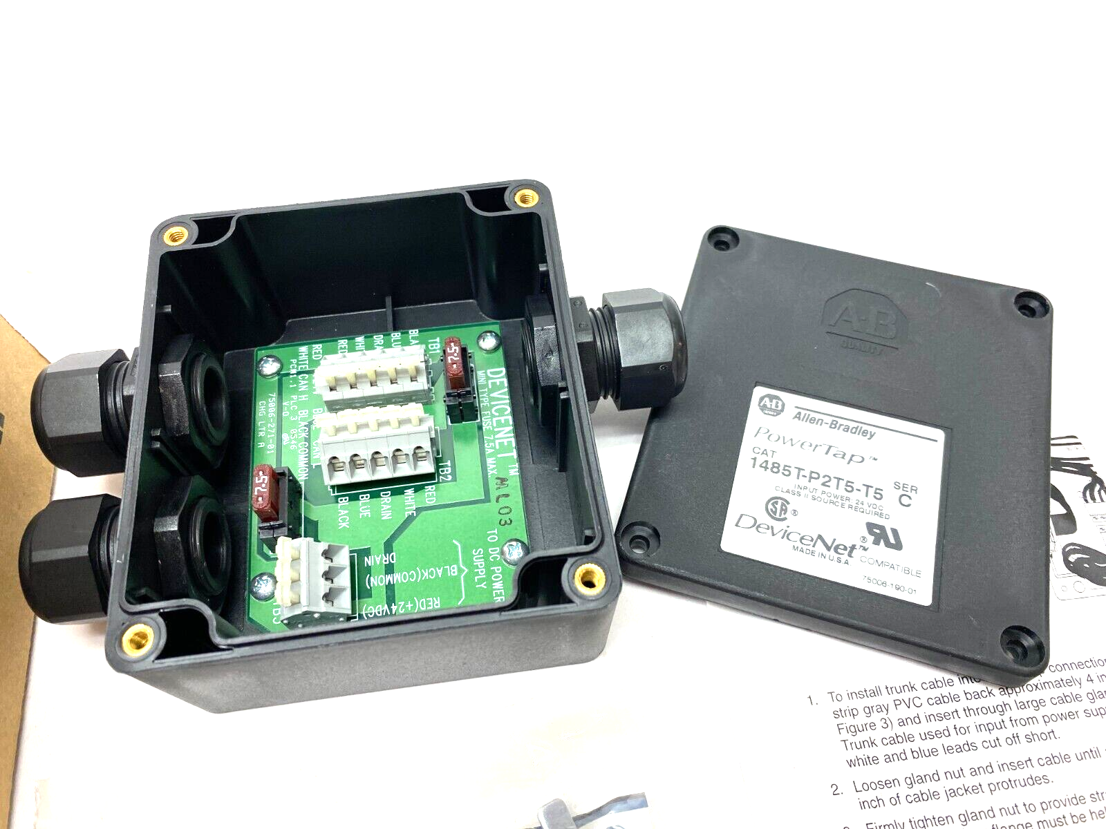 Allen Bradley 1485T-P2T5-T5 Ser. C PowerTap DeviceNet Power Device, 24VDC - Maverick Industrial Sales