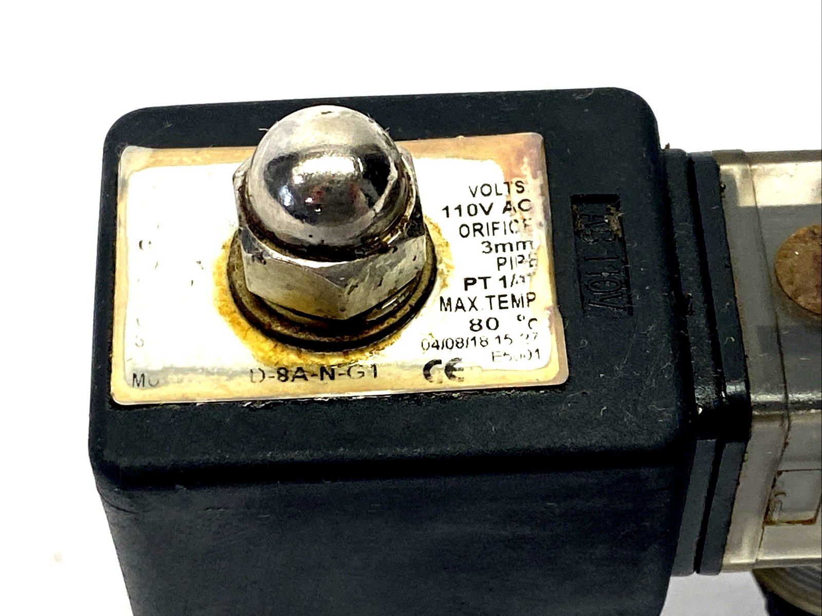 AD-8A-N-G1 | CS-Fluidpower 2/2-Way Solenoid Valve 0-10 kg/cm 3mm Orifice - Used - Maverick Industrial Sales