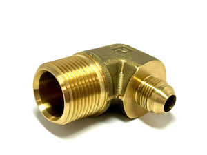 M1018 | Parker Brass Elbow Flare Fitting M10 Tube ID to 15/16" ID 1-15/16" OD Thread- Used