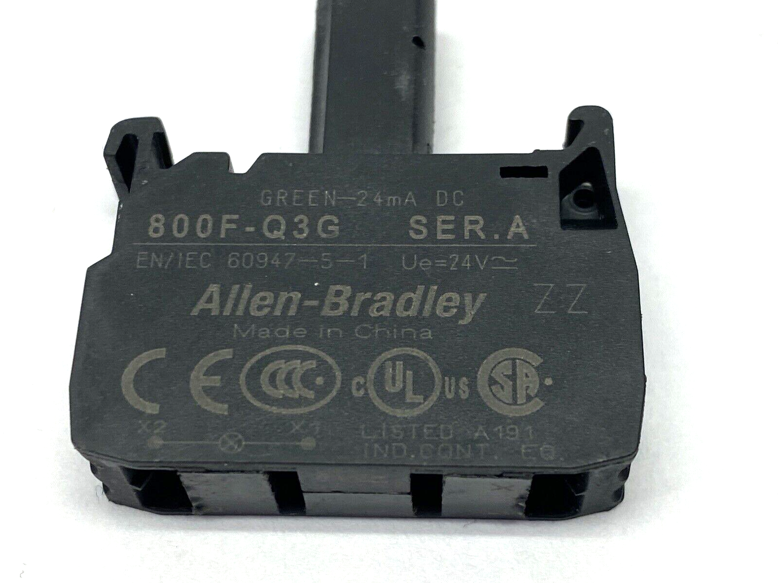 Allen Bradley 800-G3G Illuminated Green Pushbutton 800F-Q10 - Maverick Industrial Sales