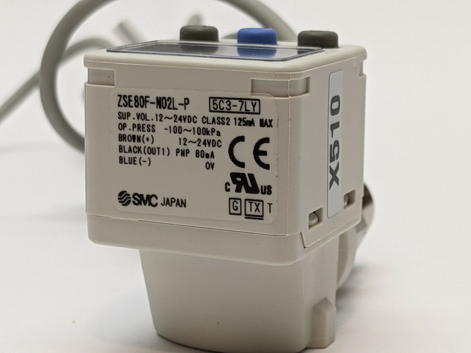 SMC ZSE80F-N02L-P-A-X510 Vacuum Switch 1/4"NPT Port - Maverick Industrial Sales