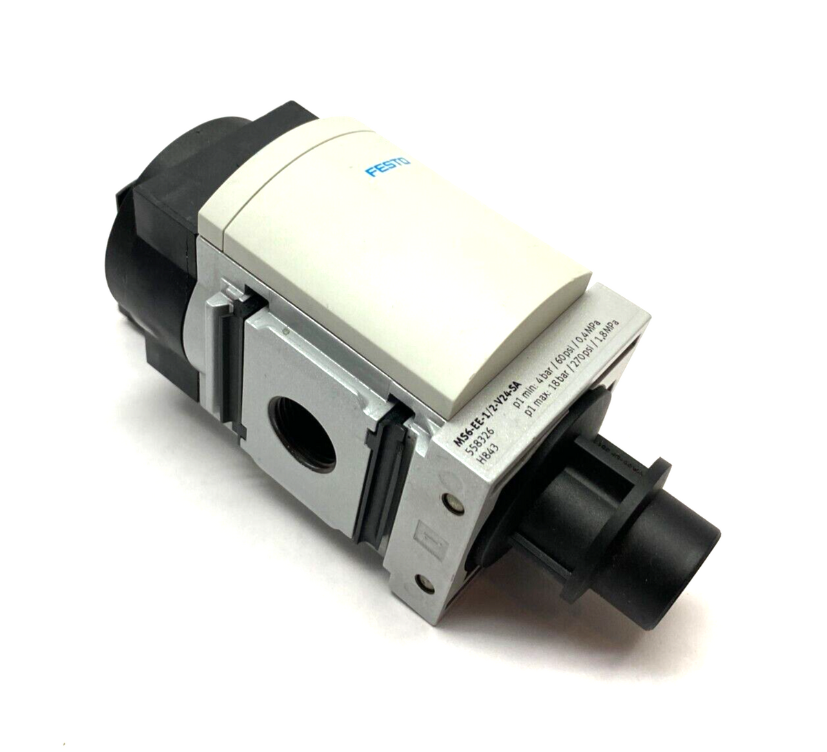 Festo MS6-EE-1/2-V24-SA Solenoid Actuated On/Off Valve 558326 - Maverick Industrial Sales