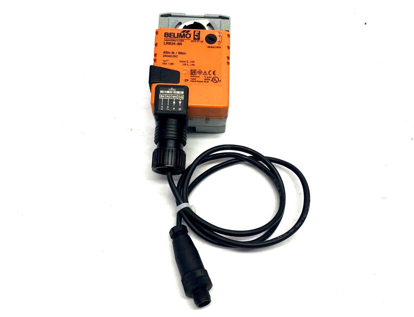LRB24-SR | Belimo Modulating Actuator 24V AC/DC 45in-lb/5Nm B217+ LOT OF 2 - For parts or not working - Maverick Industrial Sales