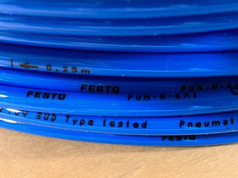 Festo PUN-H-6X1-BL Pneumatic Tubing Blue 6mm OD 4mm ID 558258 205m - Maverick Industrial Sales