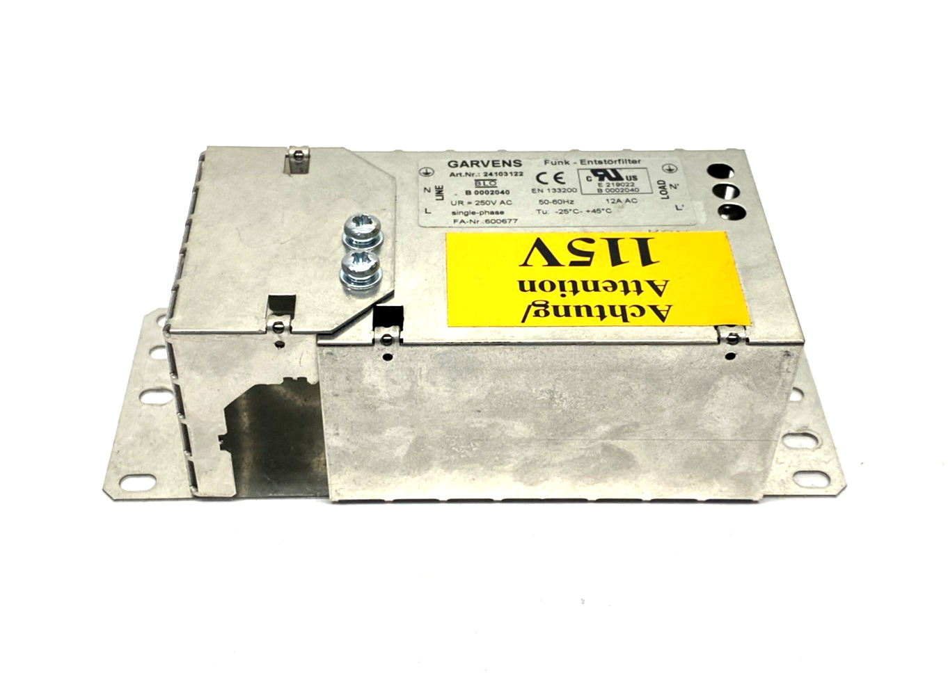 Garvens Mettler Toledo 24103122 Single-Phase Power Supply 250VAC 12A - Maverick Industrial Sales