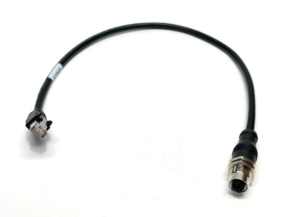 MI-1-5-R0-0.5M | CEI Rev A Ethernet Cordset RJ45 - M14 Female 8-Pin 0.5m - Used - Maverick Industrial Sales