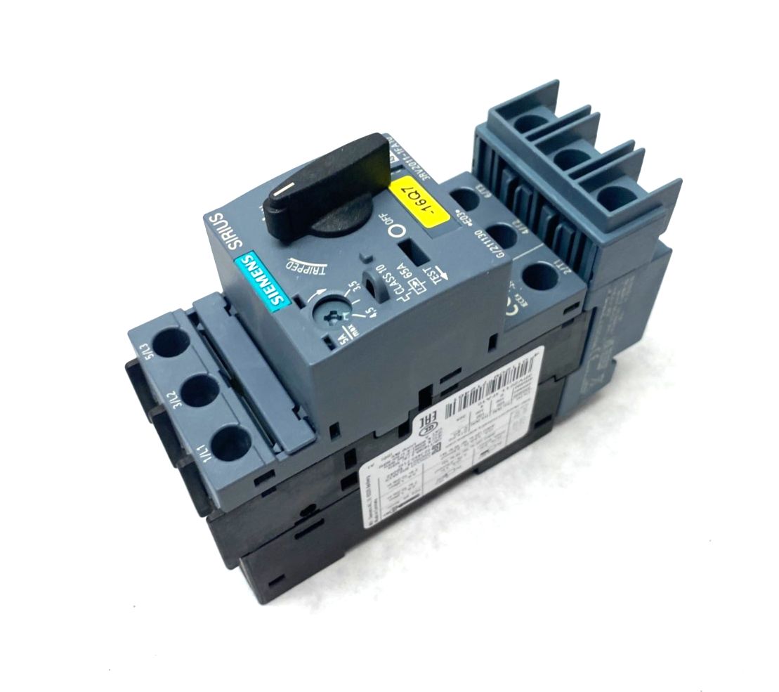 Siemens 3RV2011-1FA10 SIRIUS Motor Protector Circuit Breaker Frame Size S00 5A - Maverick Industrial Sales