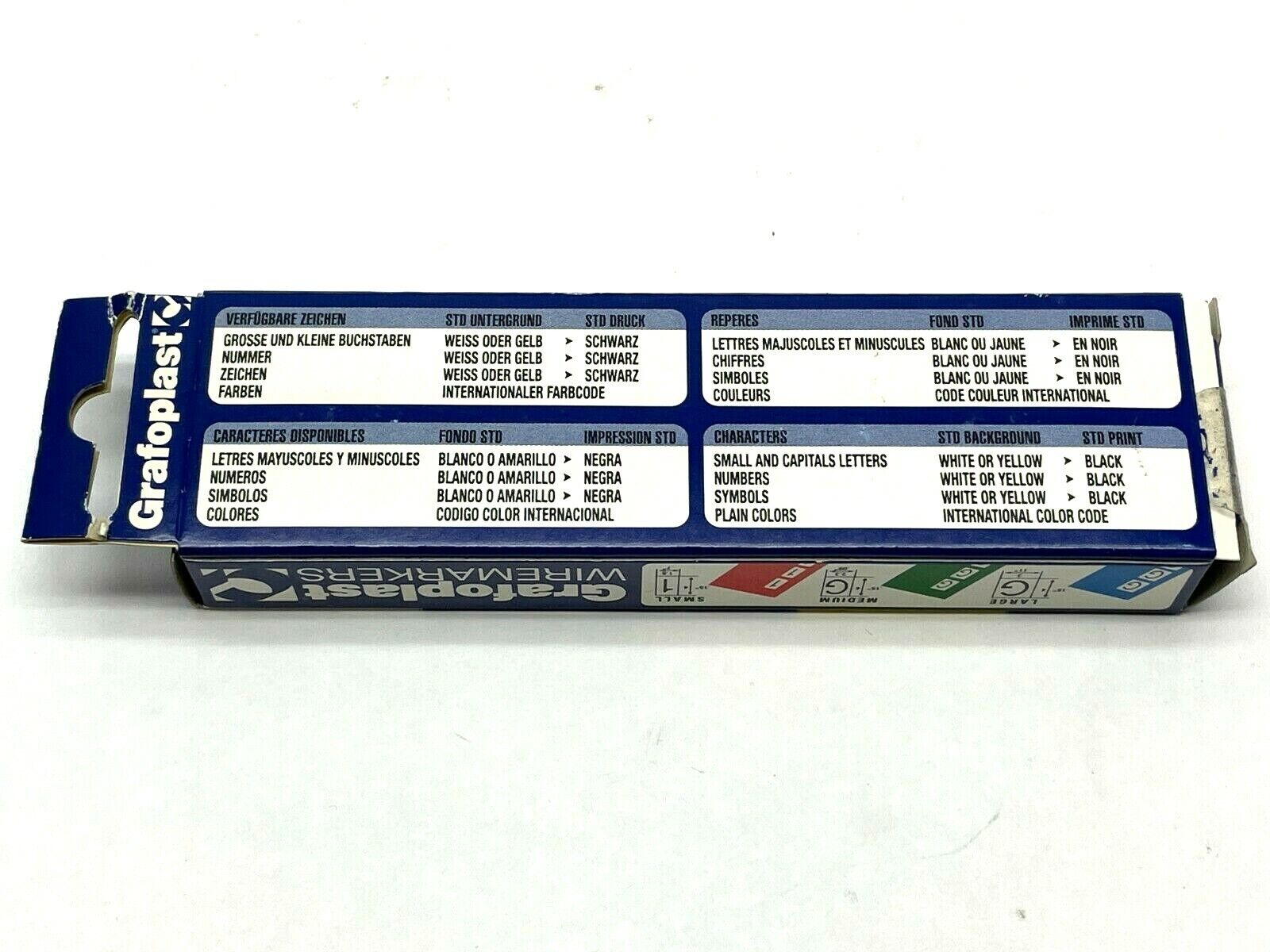 Grafoplast BL117M07BW Wiremarker Strips PKG OF 10 - Maverick Industrial Sales