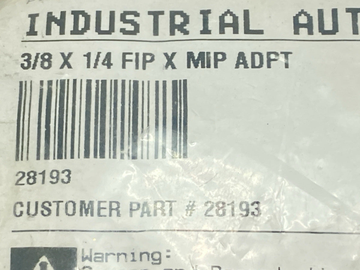 28193 | Midland Industries Adapter 3/8" Female NPTF x 1/4" Male NPTF LOT OF 10 - New – Open box - Maverick Industrial Sales