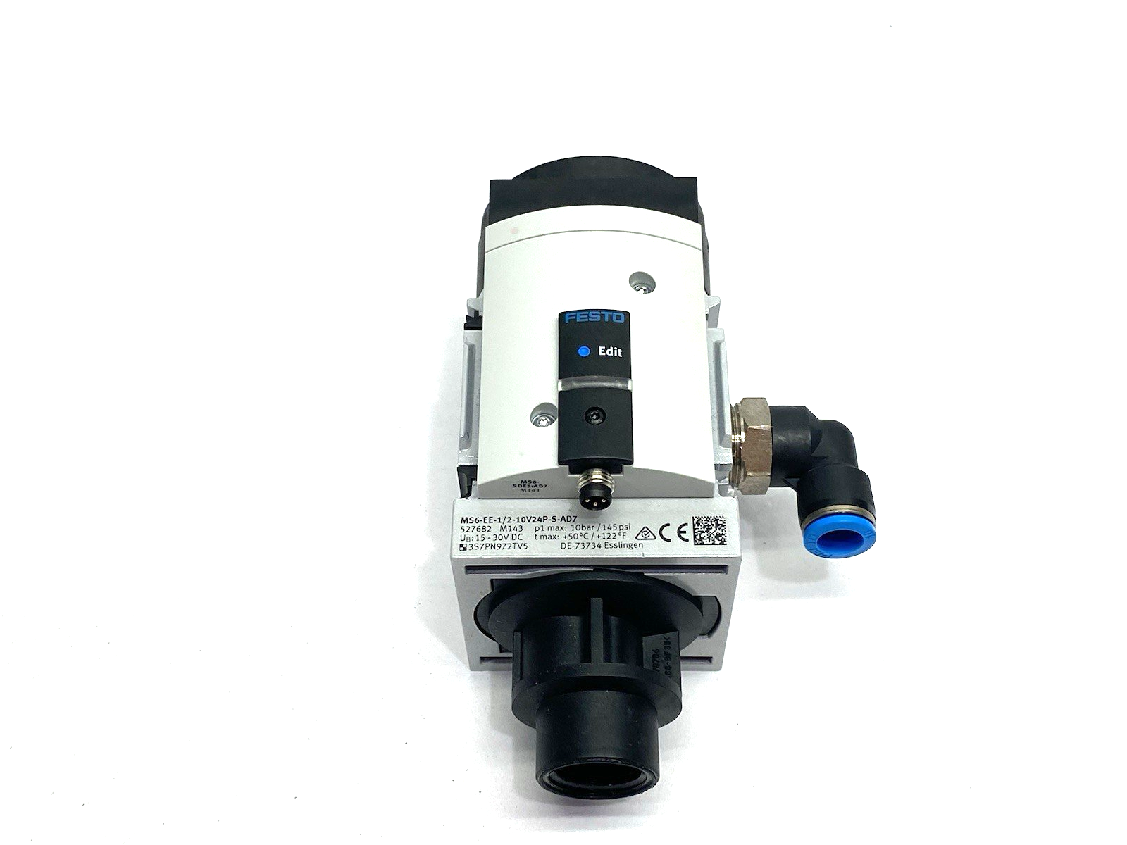 Festo MS6-EE-1/2-10V24P-S-AD7 On/Off Soft Start Valve, Built-In Switch 527682 - Maverick Industrial Sales
