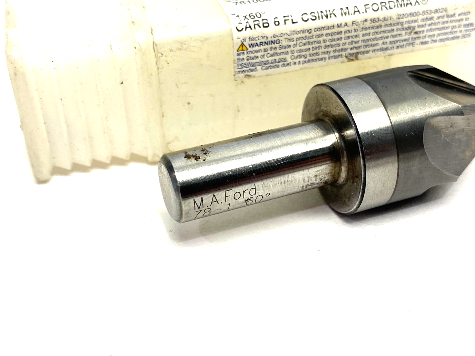 M.A. Ford 78100001 Chatterless Single End Countersink 6-Flute 1 x 60° 78176 - Maverick Industrial Sales