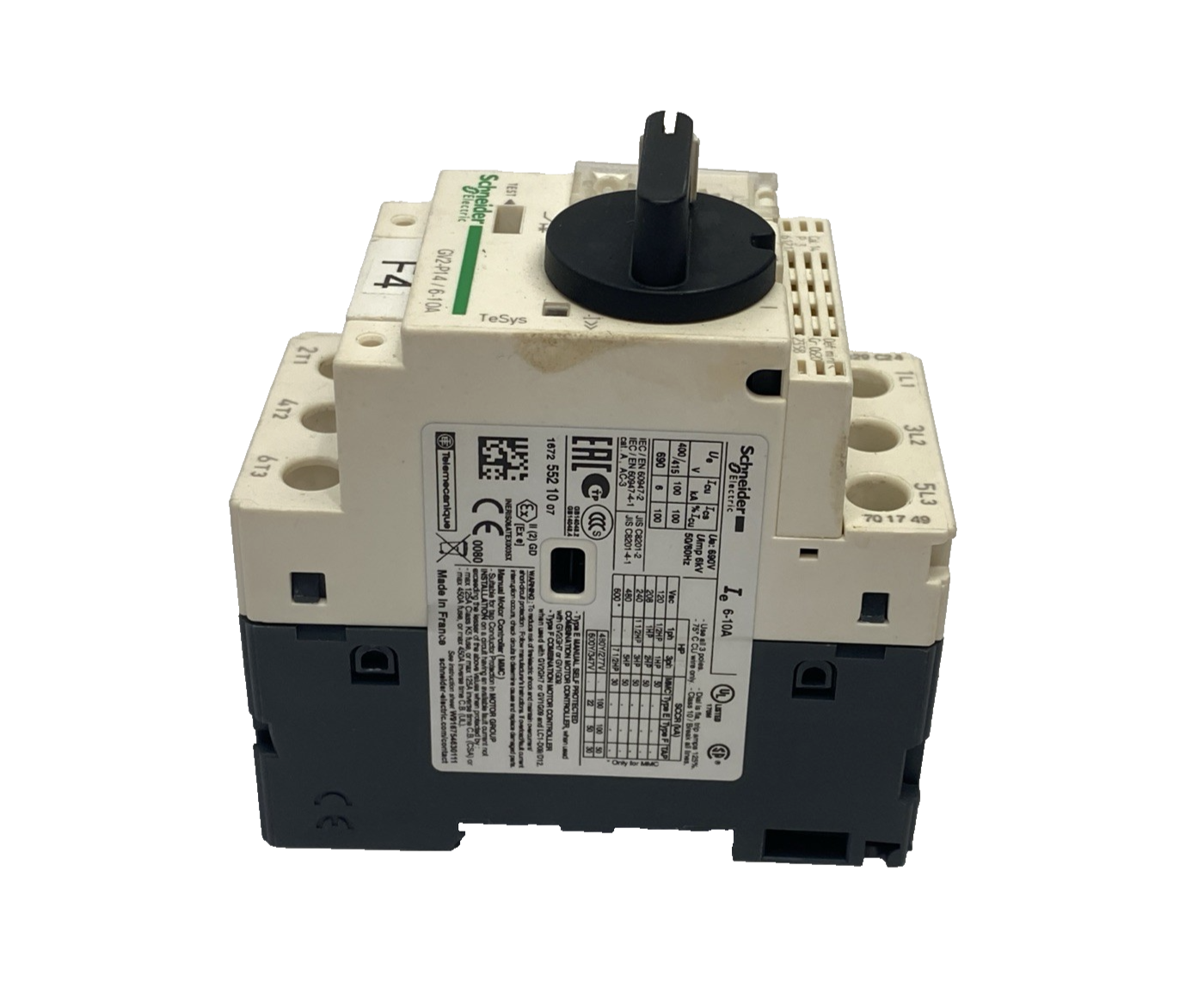 GV2-P14/6-10A | Schneider Electric Manual Motor Starter/Protector 6-10A GVAN11 - Used - Maverick Industrial Sales