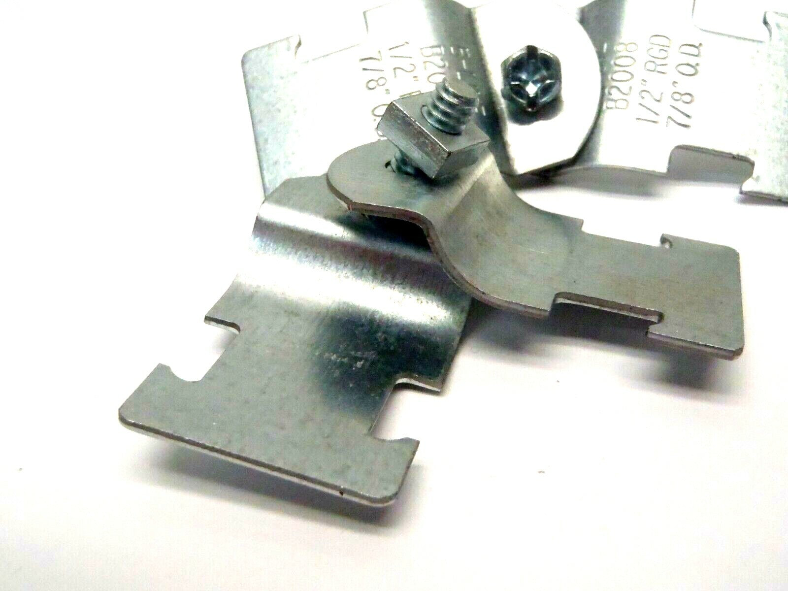 B-Line B2008 Steel Zinc Strut Straps 1/2 Inch RGD 7/8 Inch LOT OF 2 - Maverick Industrial Sales