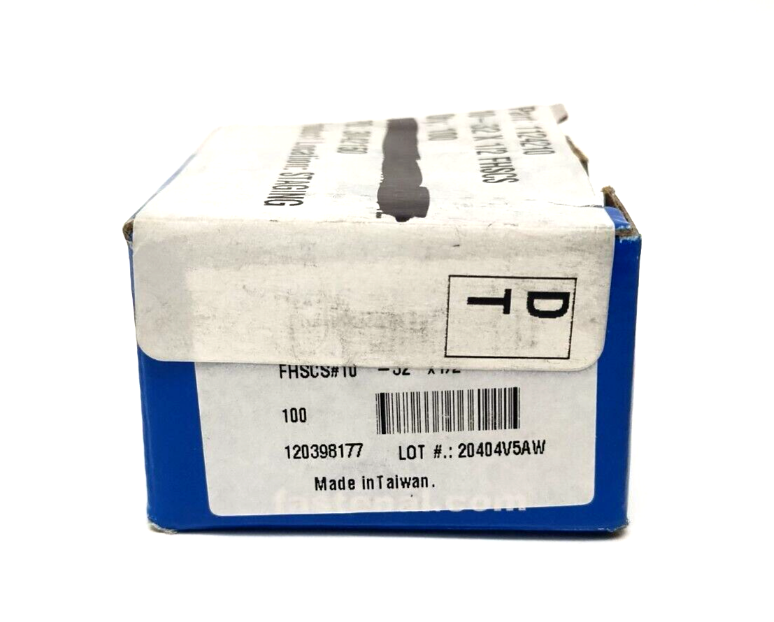 Fastenal 1124210 #10-32 x 1/2" L, 1/8" Hex Drive, Black Oxide Steel BOX OF 100 - Maverick Industrial Sales