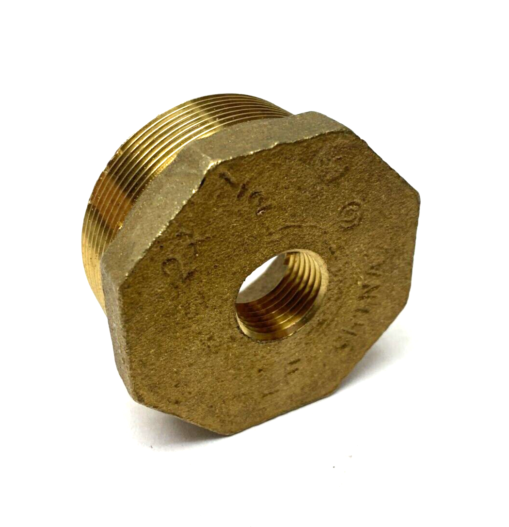 Brass Reducer Fitting 2" Male NPT to 1/2" Female NPT - Maverick Industrial Sales
