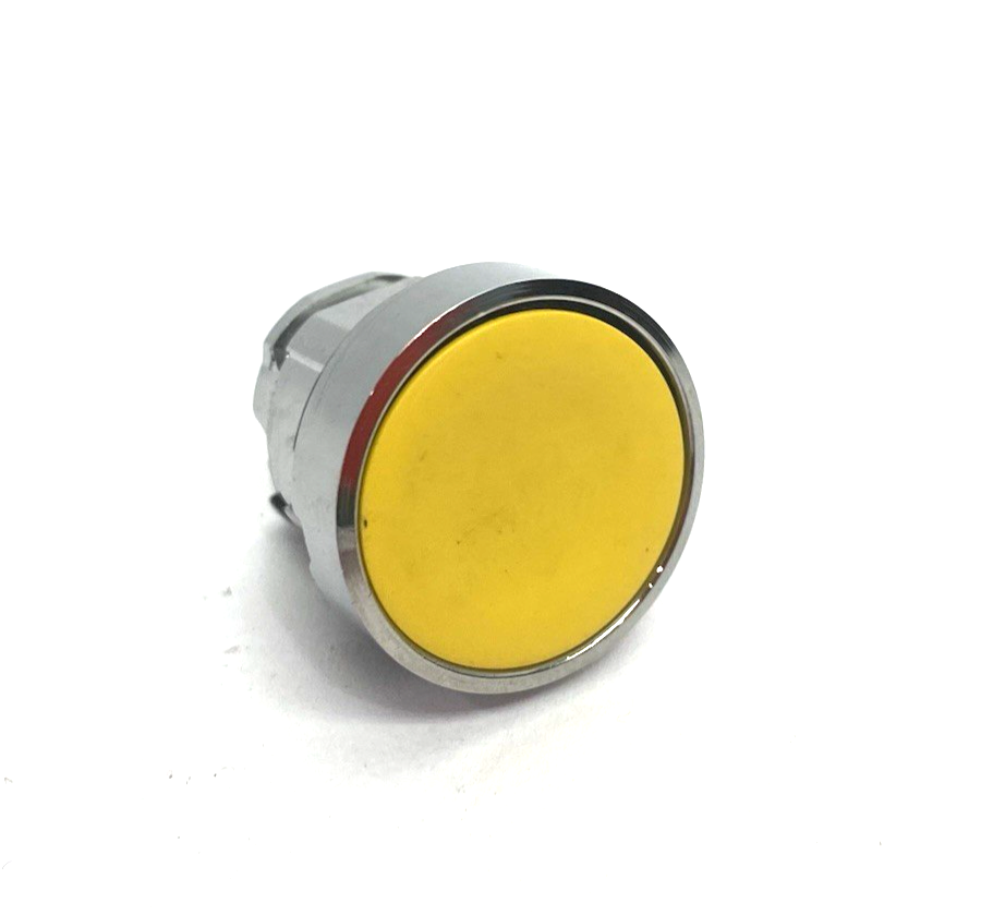 Schneider Electric ZB4BH05 Harmony XB4 22mm Pushbutton, Metal Yellow Flush - Maverick Industrial Sales