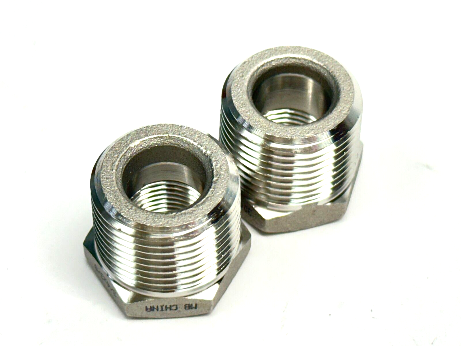 4464K269 304 SS Pipe Fitting Low-Pressure Bushing Adapter 3/4 M x 3/8 F LOT OF 2 - Maverick Industrial Sales