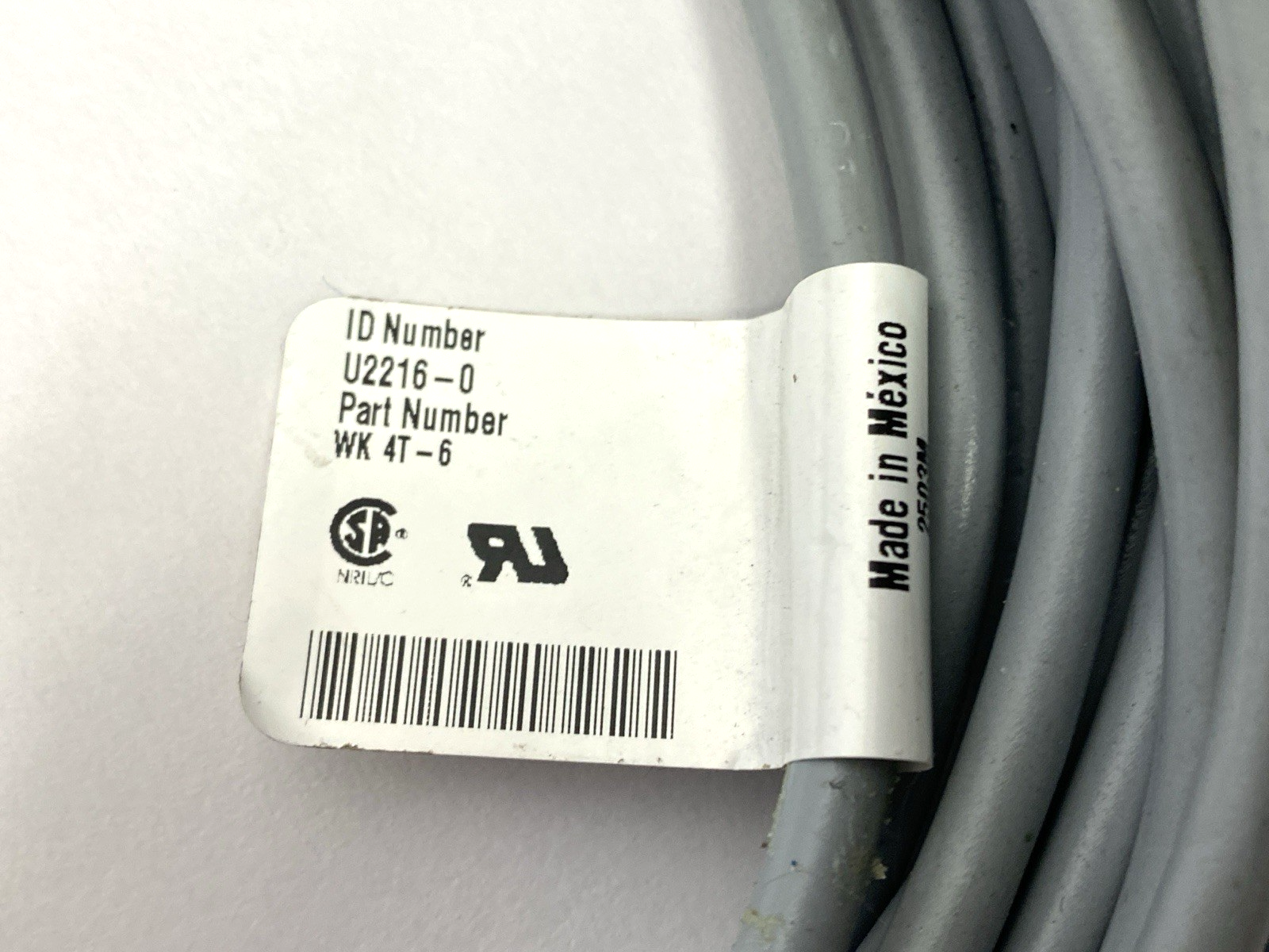 WK 4T-6 | Turck Eurofast Single Ended Cordset Female Connector M12 U2216-0 - Used - Maverick Industrial Sales