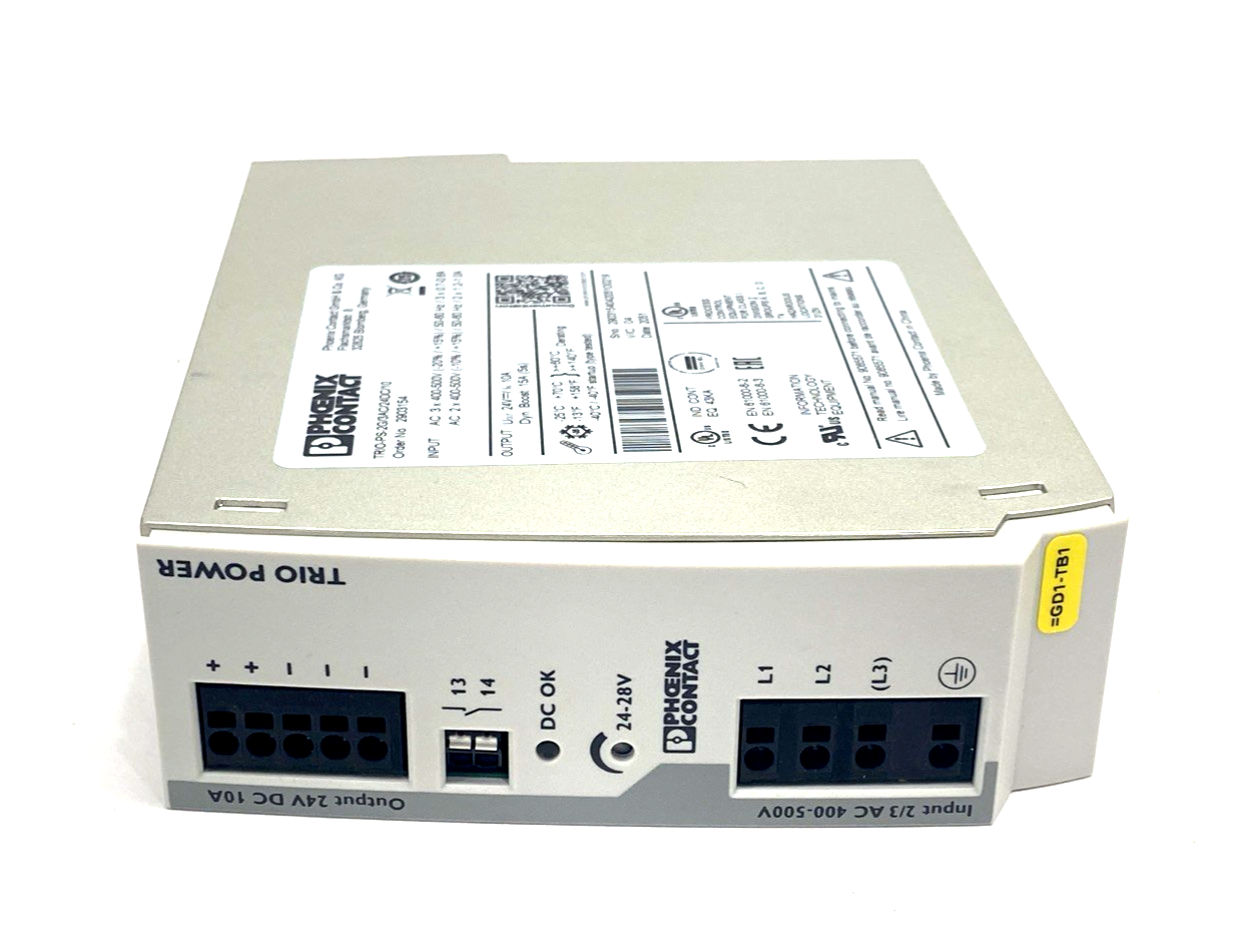 Phoenix Contact TRIO-PS-2G/3AC/24DC/10 Power Supply 24VDC 10A 2903154 - Maverick Industrial Sales