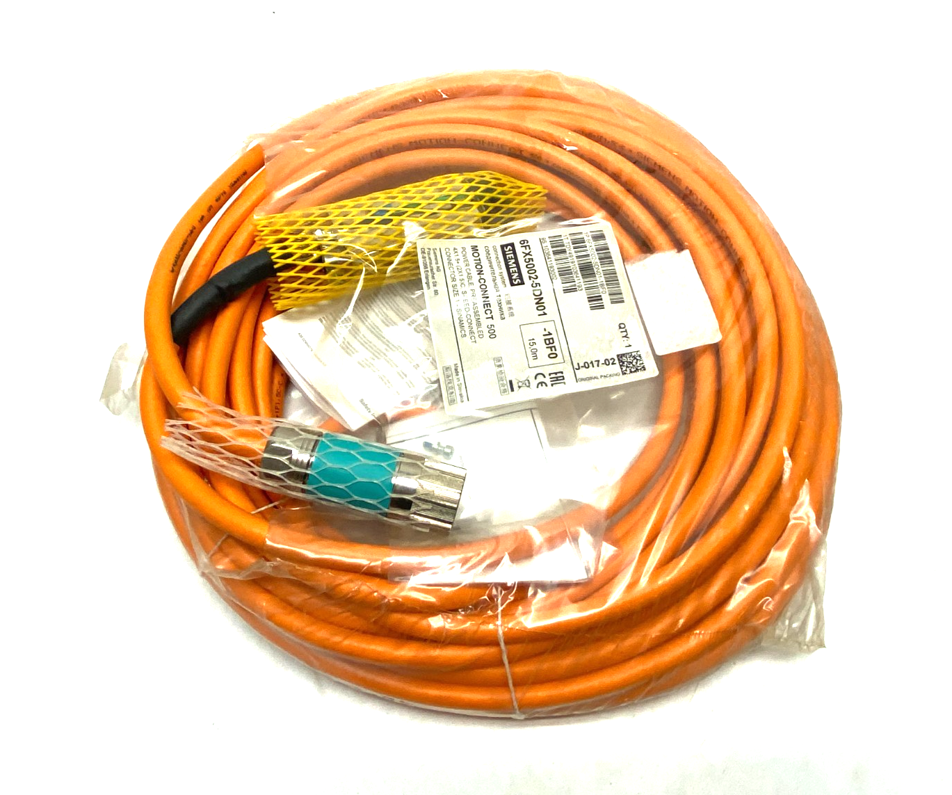 Siemens 6FX5002-5DN01-1BF0 MOTION-CONNECT 500 Power Cable Assembly 15m - Maverick Industrial Sales