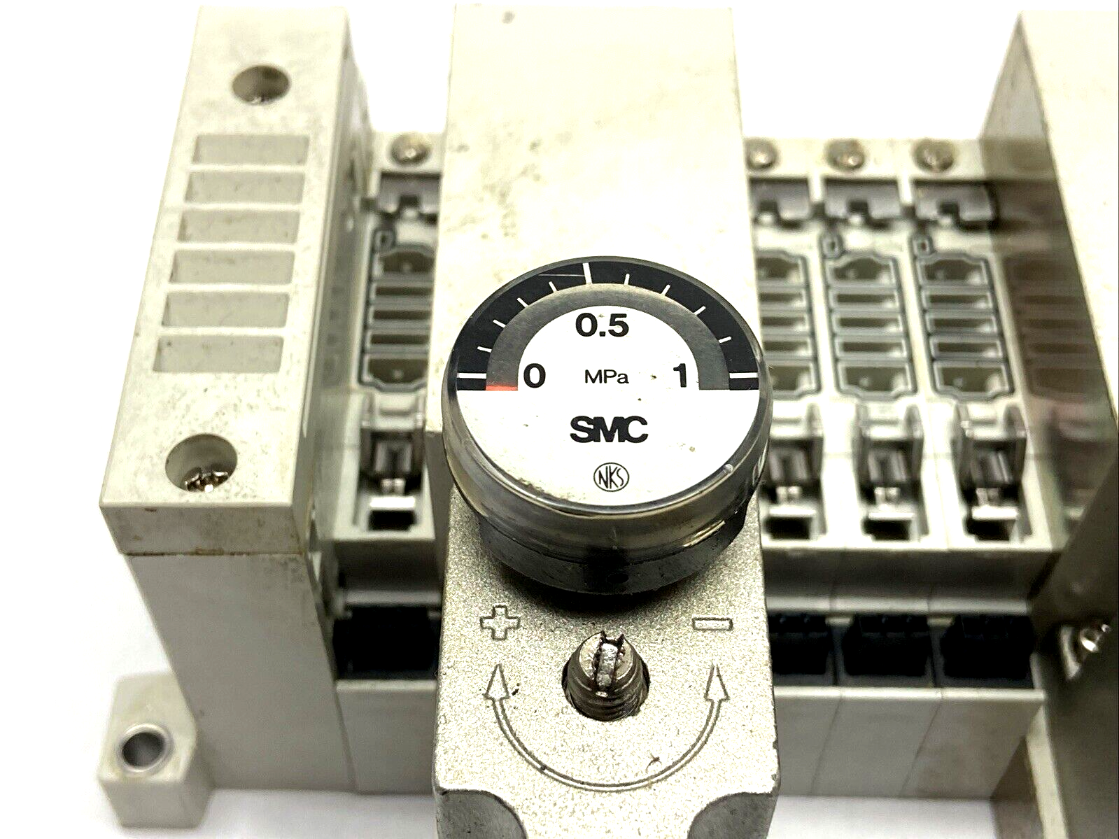 SMC Pneumatic Manifold Assembly w/ Check Valves - Maverick Industrial Sales