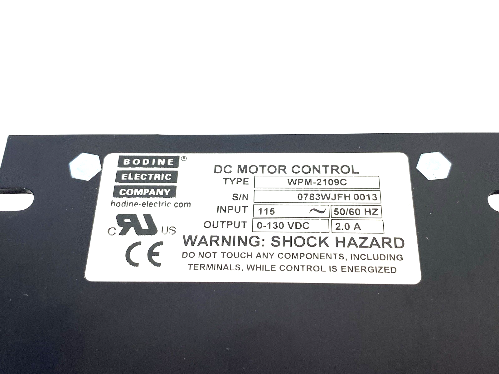 Bodine Electric WPM-2109C Filtered PWM DC Basic Speed Control, Open Chassis - Maverick Industrial Sales