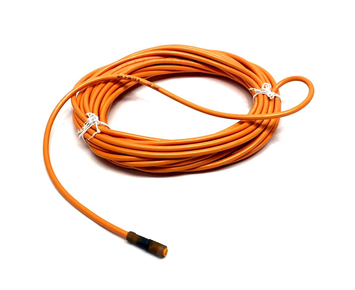 Lumberg RKM 3-06/10 M M8 Snap-In Single-Ended Cordset Female 3-Pin 10m 11277 - Maverick Industrial Sales