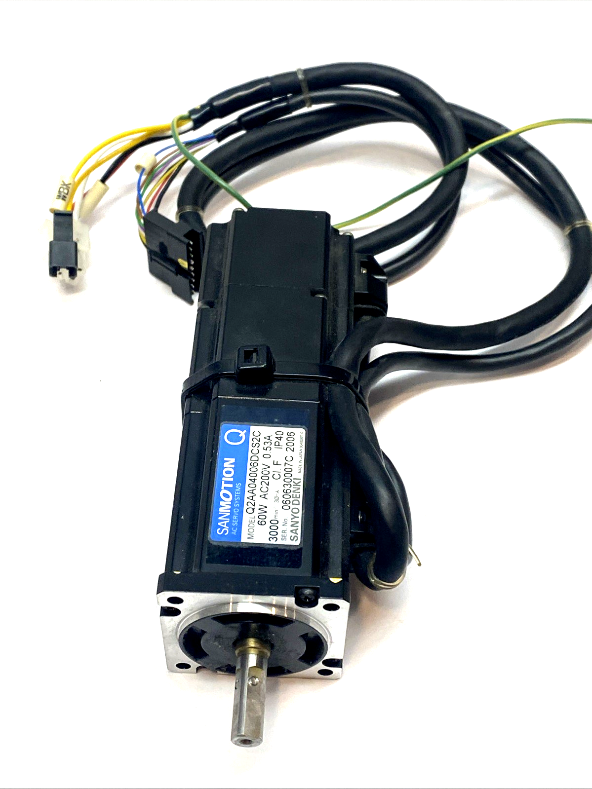 Q2AA04006DCS2C | Sanyo Denki SANMOTION Q Axis AC Servo Motor - For parts or not working - Maverick Industrial Sales