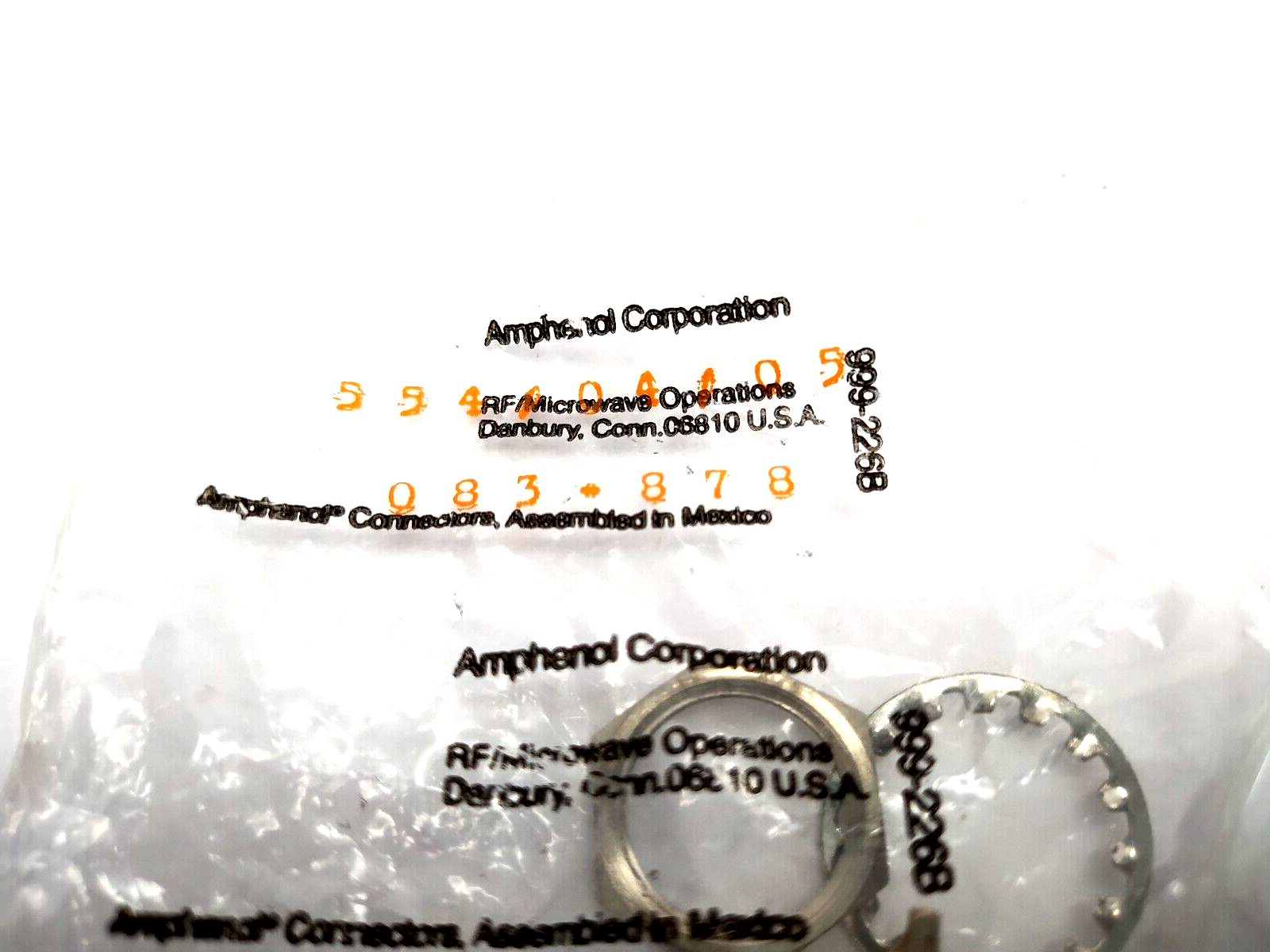 Amphenol 083-878 RF Connector UHF Straight Jack Solder Cup Bulkhead - Maverick Industrial Sales
