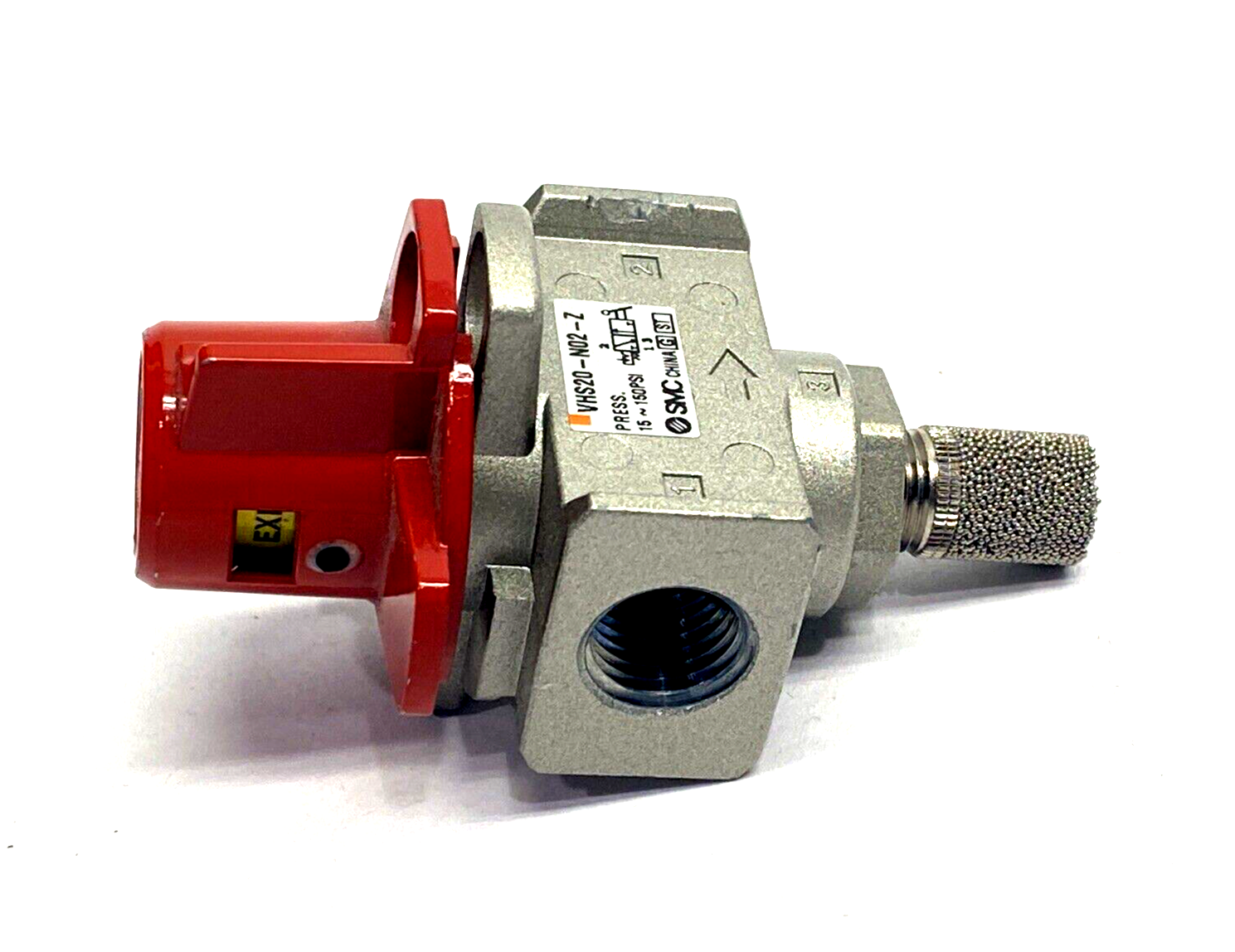 SMC VHS20-N02-Z Manual 3-Port Pneumatic Lockout Hand Valve w/ Silencer - Maverick Industrial Sales