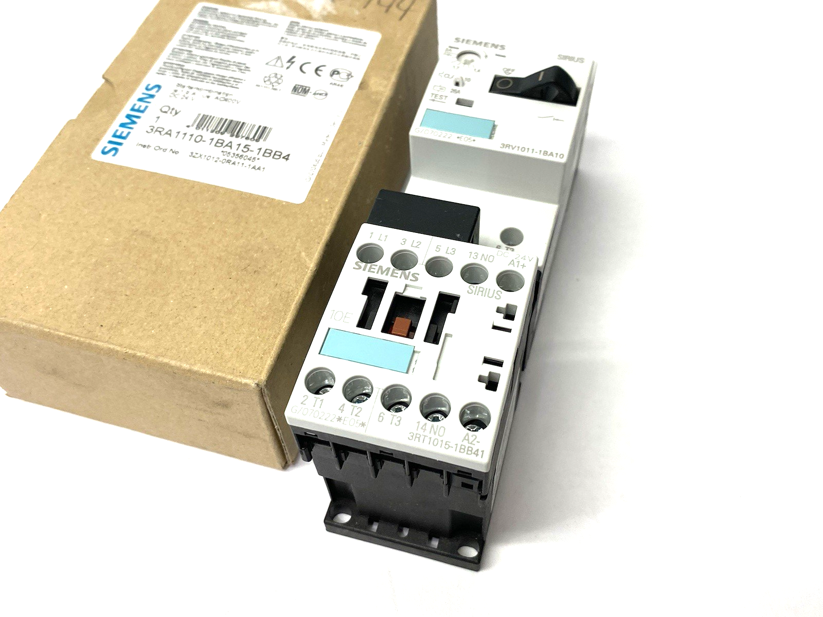 3RA1110-1BA15-1BB4 | Siemens Load Feeder, fuseless, Direct-on-line Starting 1.4-2A - New – Open box - Maverick Industrial Sales