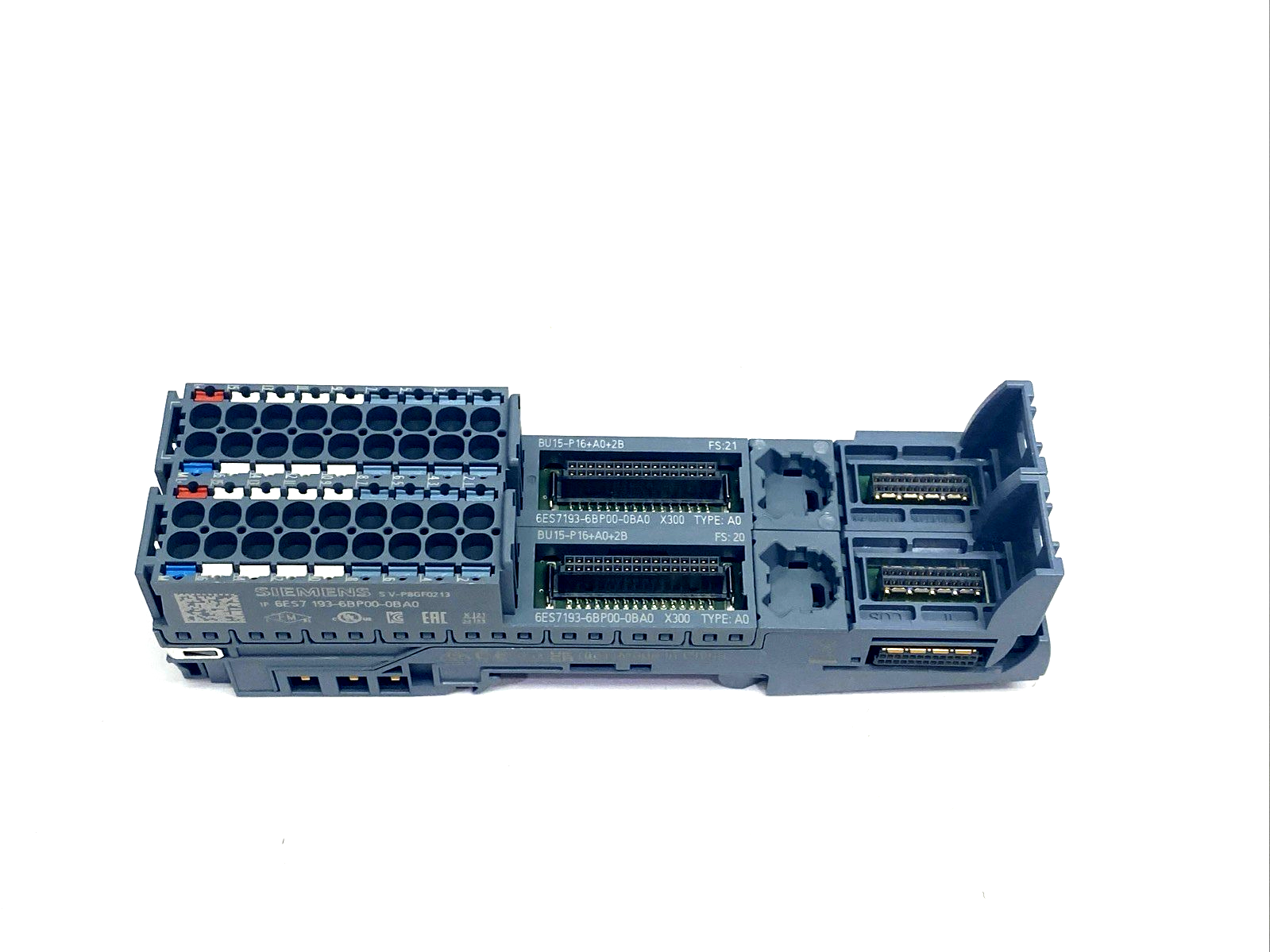 Siemens 6ES7193-6BP00-0BA0 BaseUnit BU15-P16+A0+2B, BU Type A0 LOT OF 2 - Maverick Industrial Sales