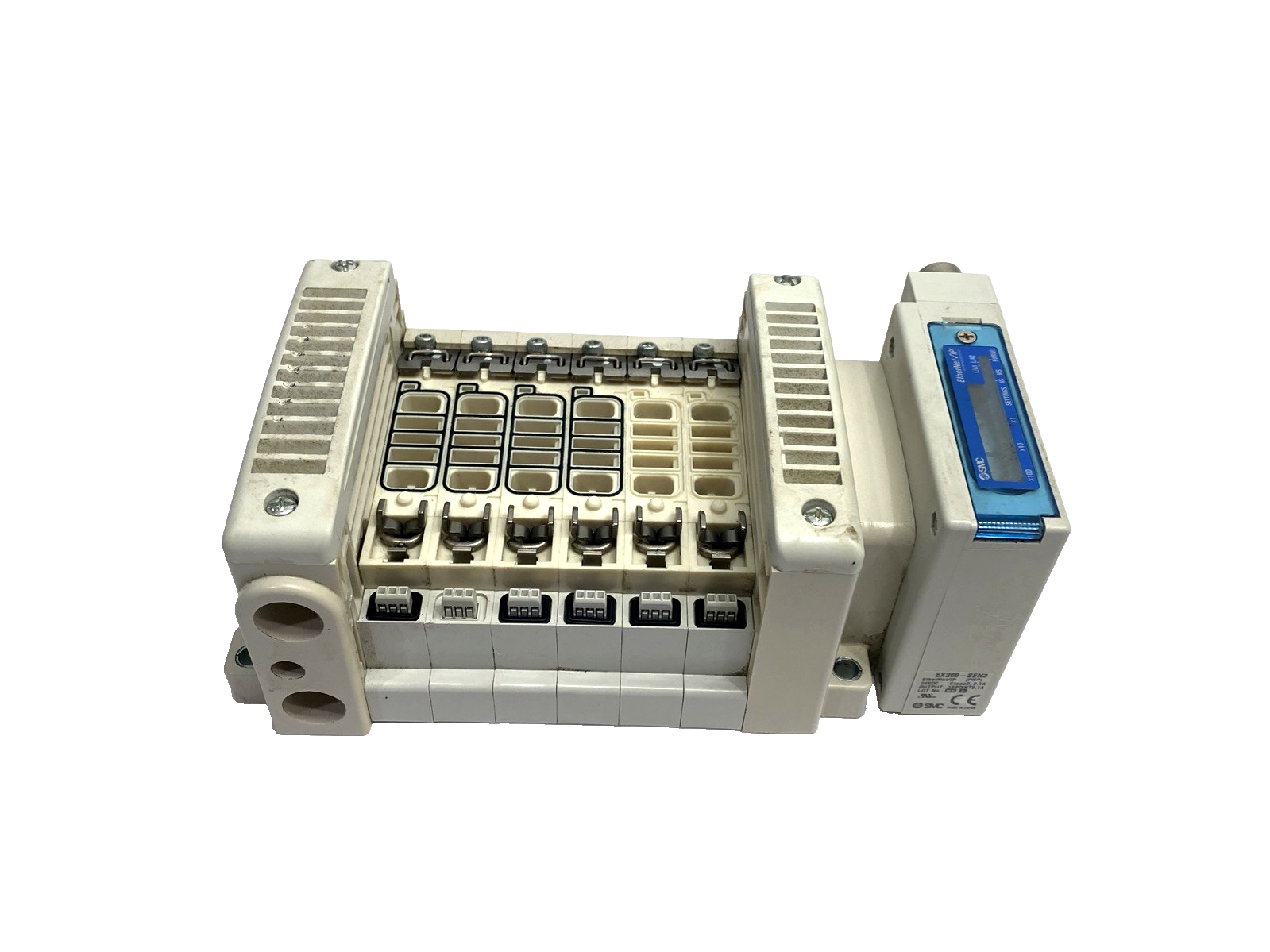VV5QC21-06N7SEBN-S | SMC Base Mounted Pneumatic Plug-In Valve Manifold, 6-Station - Used - Maverick Industrial Sales