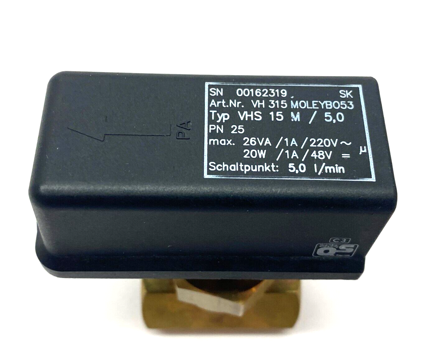 Sika VHS 15 M/5,0 Brass Body Flow Switch Female Pipe Connection VH315MOLEYBO53 - Maverick Industrial Sales