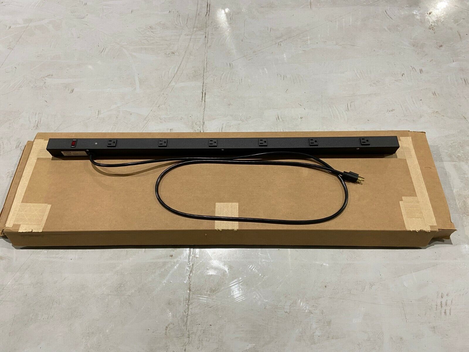 Production Basics 8320 Bench Desk Mount Power Strip 6 Outlets 48" 4ft Length - Maverick Industrial Sales