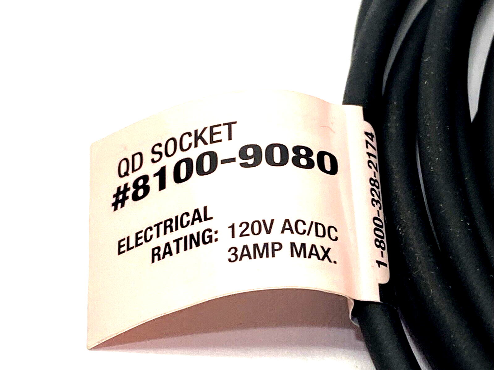 Tolomatic 8100-9080 QD Socket Single Ended Cordset M8 3-Pin Female To Wire, 5m - Maverick Industrial Sales