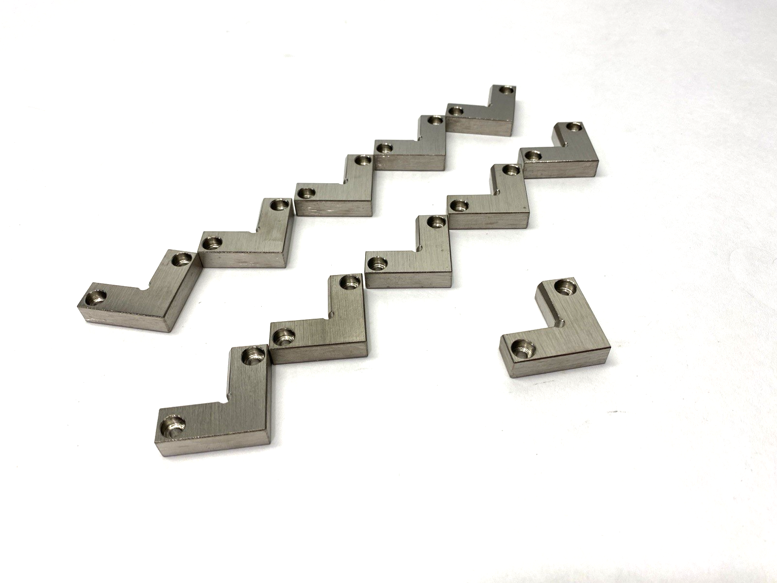 Misumi WGLMC-30-8-12 L-Shaped Guide 30 x 8 x 12mm 1045 Carbon Steel LOT OF 11 - Maverick Industrial Sales