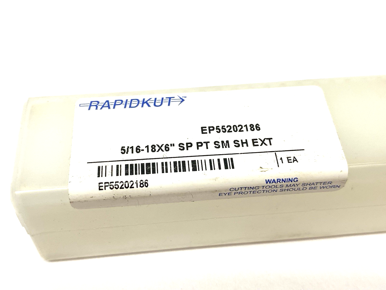 EP55202186 | Rapidkut Spiral Point Extension Plug Tap 5/16-18 x 6" OAL, SM SH - New – Open box - Maverick Industrial Sales