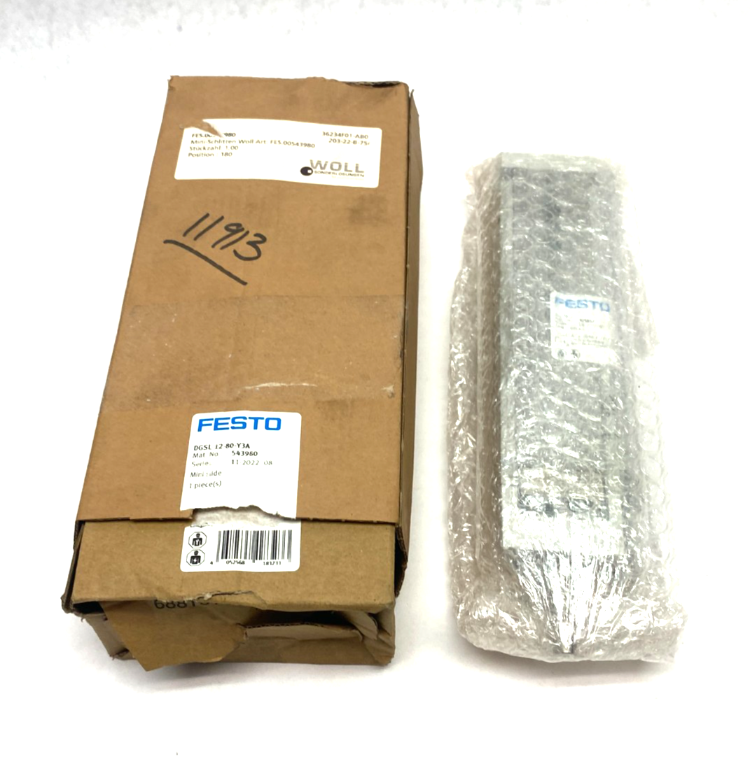 Festo DGSL-12-80-Y3A Mini Slide 80mm Stroke 543980 - Maverick Industrial Sales