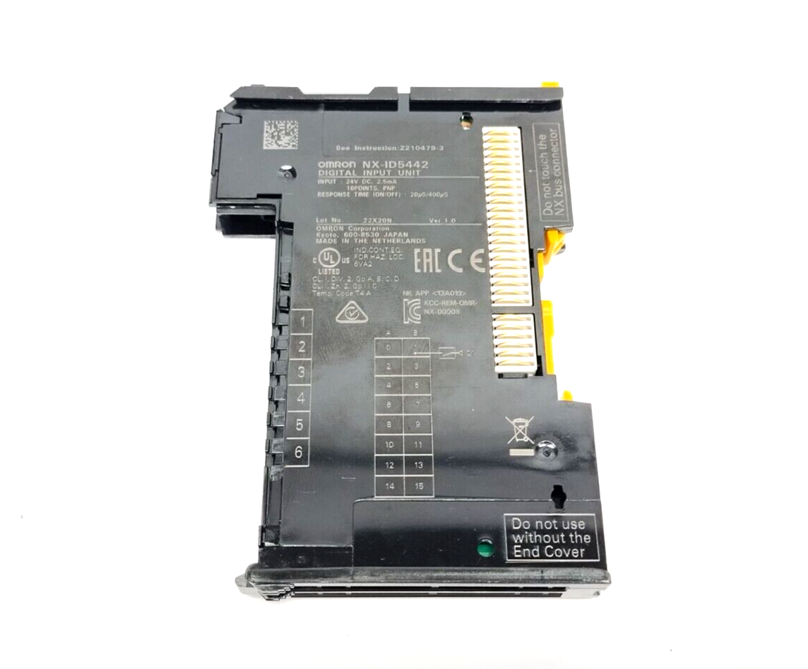 Omron NX-ID5442 Digital Input Unit, 16 Digital Inputs, PNP, 24VDC, NO TERMINAL - Used - Maverick Industrial Sales