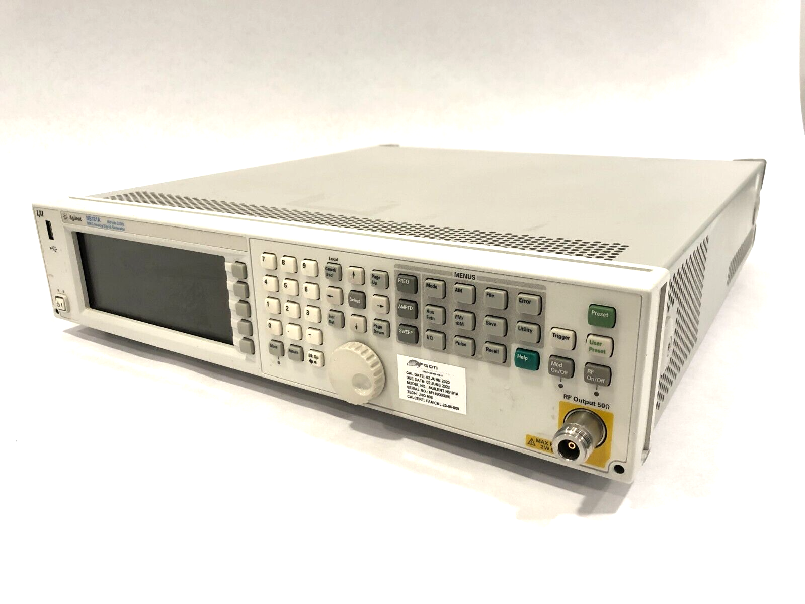 Agilent N5181A MXG Analog Signal Generator, 100 kHz - 3 GHz, MY49060885 - Maverick Industrial Sales