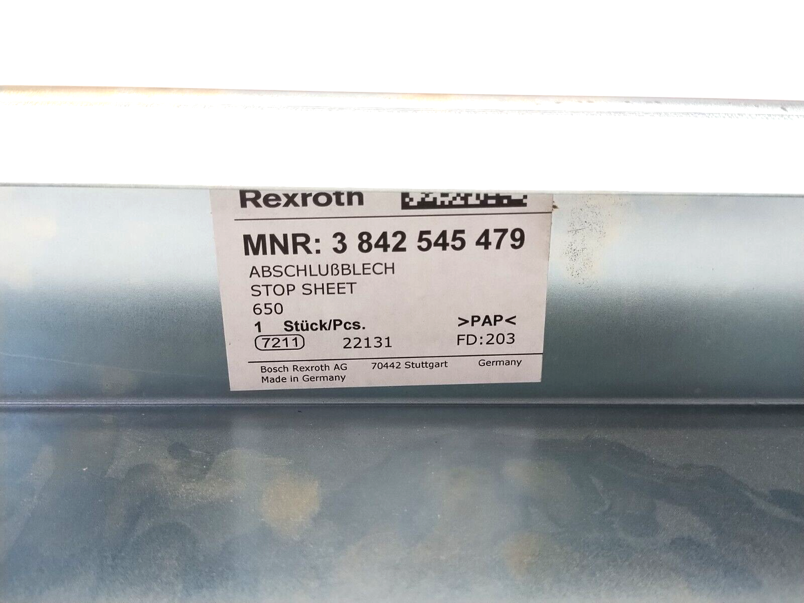 Bosch Rexroth 3842545479 Stop Sheet 650 - Maverick Industrial Sales