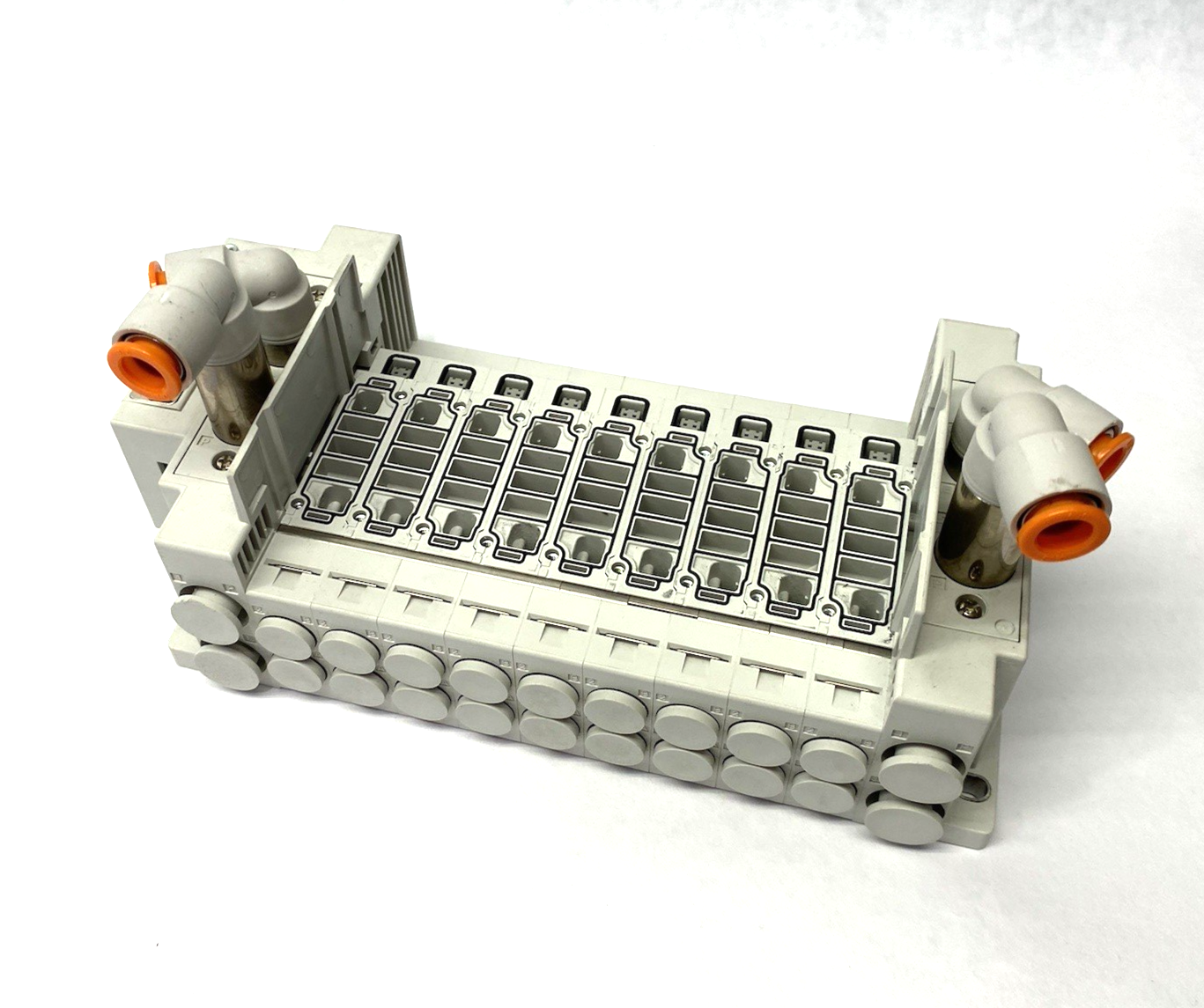 SMC SS5Y5-12F1-09B-N 9-Station Pneumatic Manifold Assembly Unit - Maverick Industrial Sales