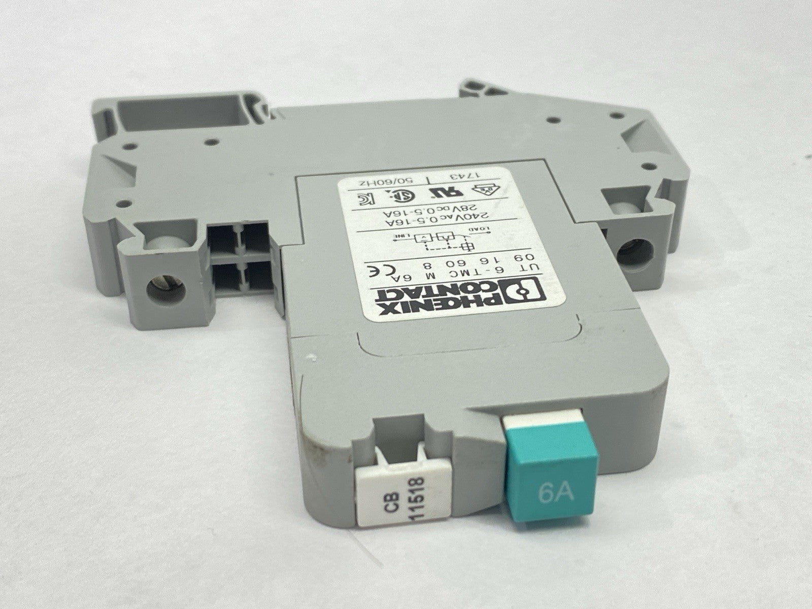UT 6-TMC M 6A | Phoenix Contact Thermomagnetic Device Circuit Breaker 6A 0916608 - Used - Maverick Industrial Sales