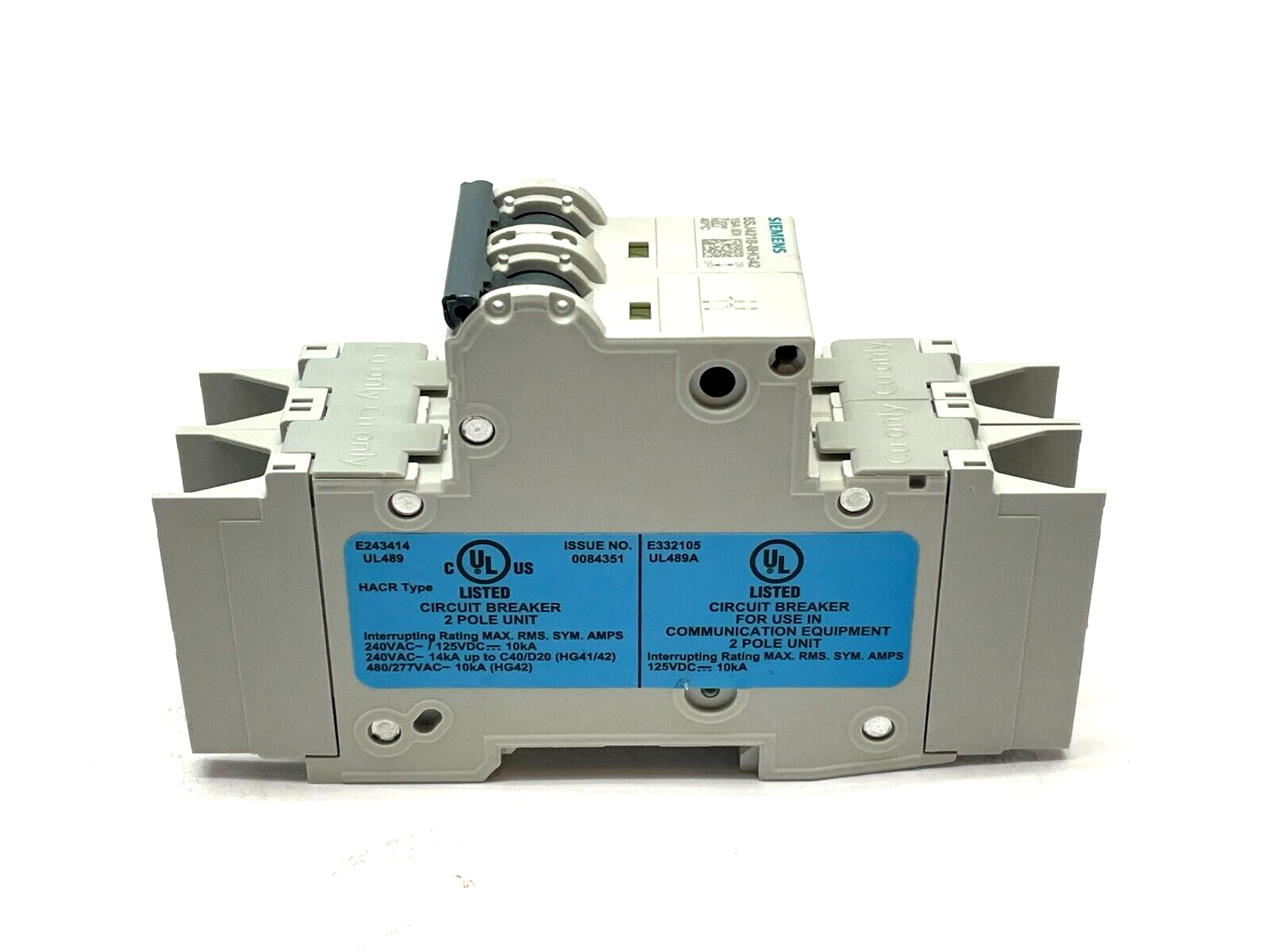 Siemens 5SJ4218-8HG42 Miniature Circuit Breaker 15A 2P - Maverick Industrial Sales