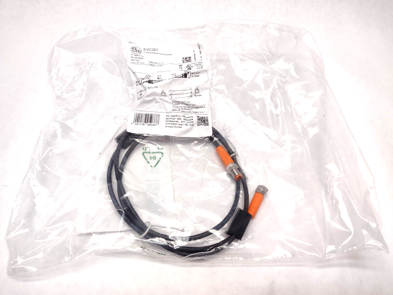 SLM Solutions 843002323 IFM EVC267 Cable M8 - Maverick Industrial Sales
