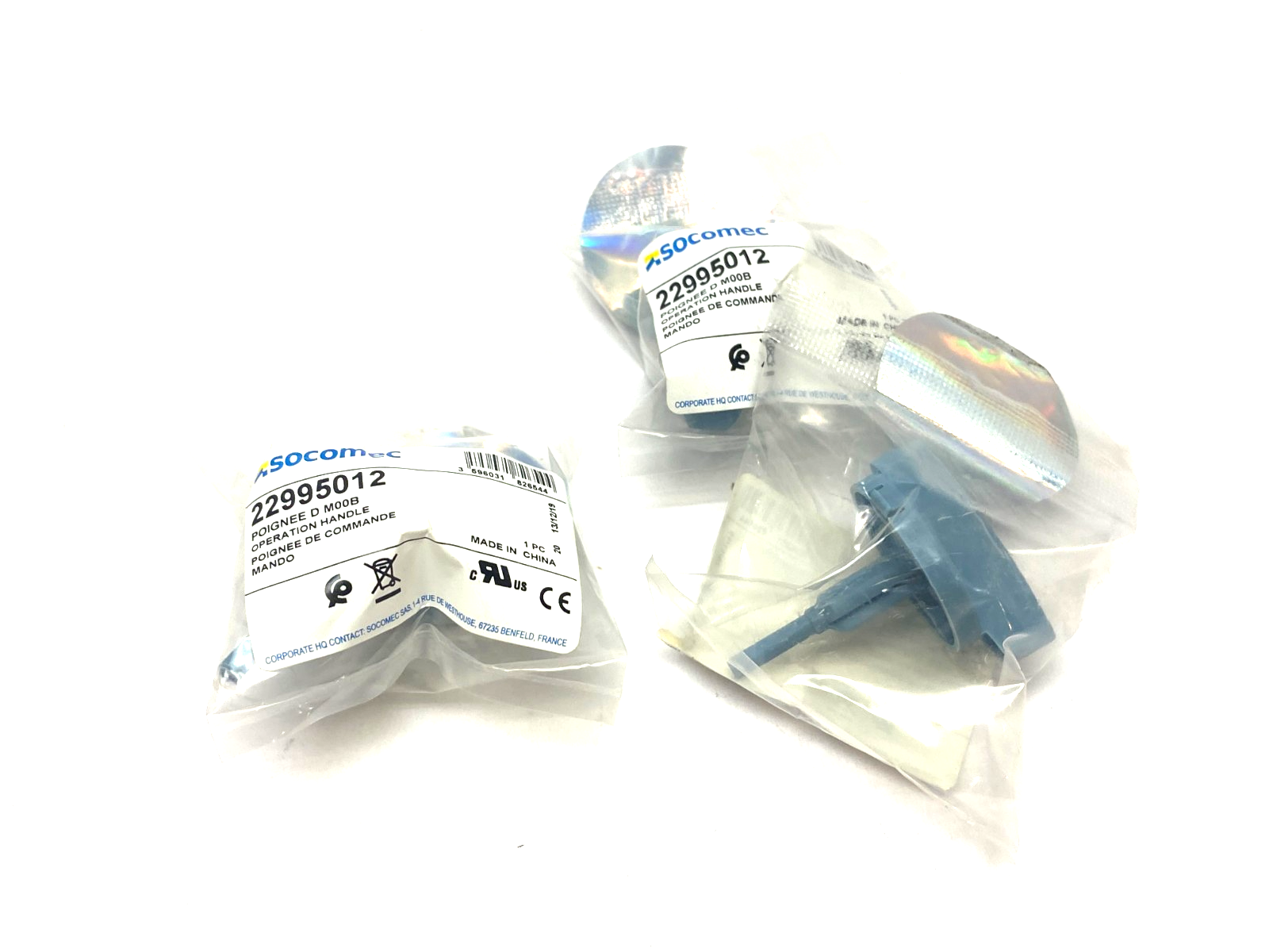 Socomec 22995012 Operation Handle POIGNEE D M00B LOT OF 3 - Maverick Industrial Sales