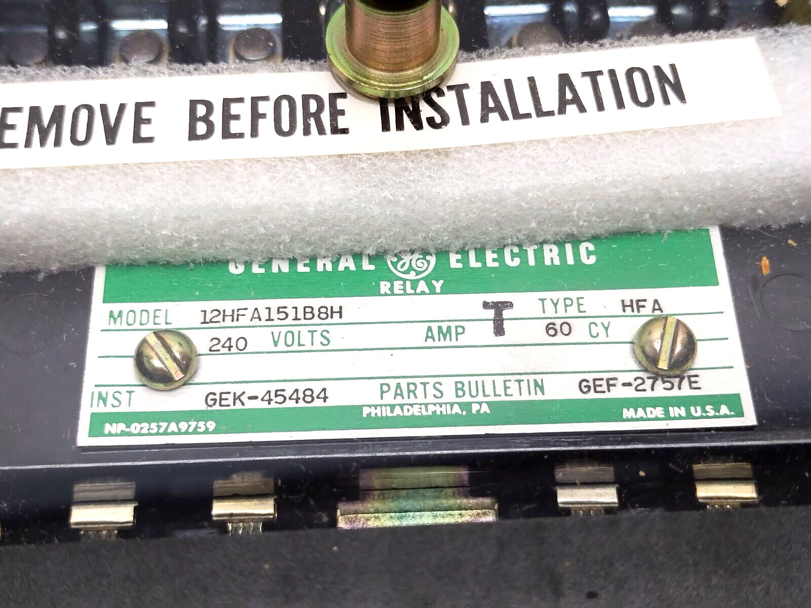 General Electric 12HFA151B8H Relay 240V 60CY 305-12692-CFRX - Maverick Industrial Sales