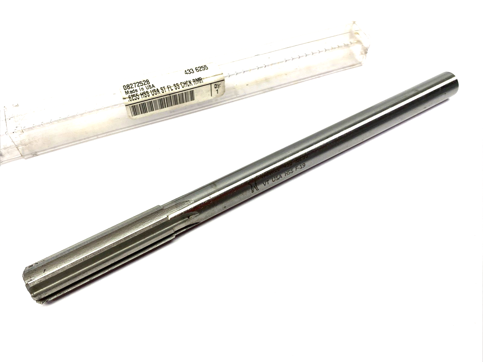 Yankee Reamer 433-0.6255 8-Flute Straight Shank HSS Chucking Reamer 0.6255" Dia - Maverick Industrial Sales