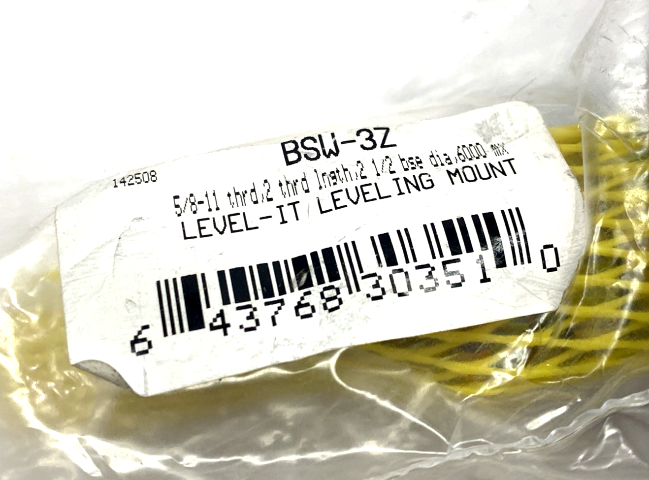 S&W BSW-3Z Male 5/8"-11 Threaded Swiveling Leveling Mount/Foot 2-1/2" Dia. - Maverick Industrial Sales